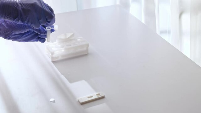 unscrew buffer bottle, press drops in test of Sars