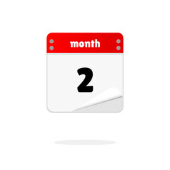 Vector illustration of detailed beautiful calendar icon