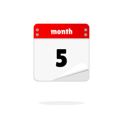 Vector illustration of detailed beautiful calendar icon