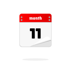 Vector illustration of detailed beautiful calendar icon