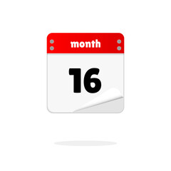 Vector illustration of detailed beautiful calendar icon