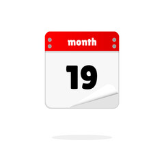 Vector illustration of detailed beautiful calendar icon