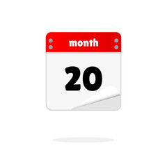 Vector illustration of detailed beautiful calendar icon