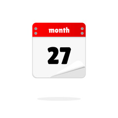 Vector illustration of detailed beautiful calendar icon