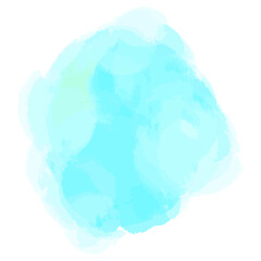 Hand drawn watercolor spot on isolated white. Colored aquarelle blotch. Watercolour splotch. Paint and ink smudges. Bright blur stain. Trendy label brush stroke background