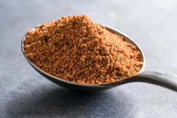 Sweet and Tangy BBQ Rub on a Vintage Spoon