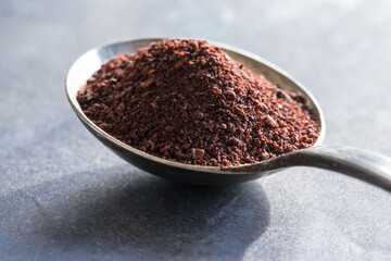 Ground Sumac on a Vintage Spoon