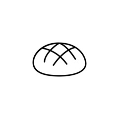 bakery, bun icon symbol in color icon, isolated on white background