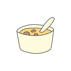 creme brulee, dessert icon symbol in color icon, isolated on white background