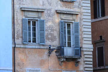 Fototapeta na wymiar Piazza della Rotonda Square Building Facade Close Up in Rome, Italy
