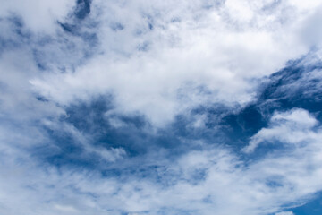 Obraz premium view of blue sky with clouds.