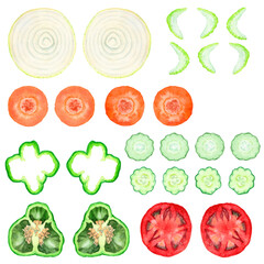 輪切り野菜の切り口