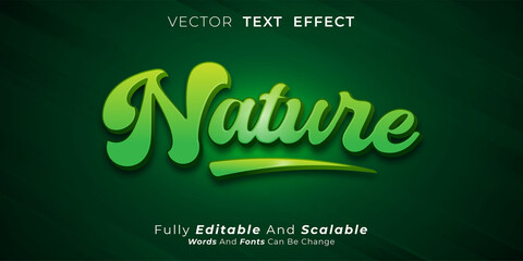 Fototapeta na wymiar Nature Text effect, Editable three dimension text style