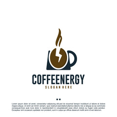 coffee energy , power ,logo design template