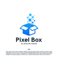 pixel box , database ,logo design inspiration