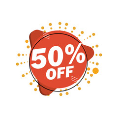 fifty percentage off tag