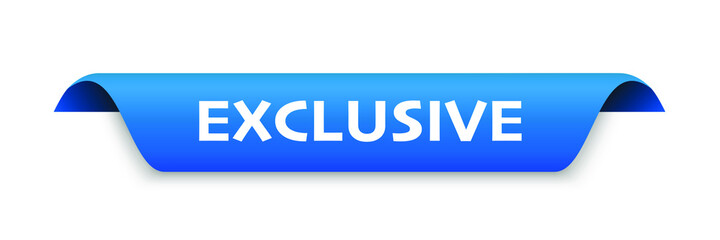 vector blue banner exclusive, 3d ribbon design
