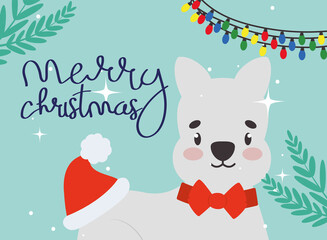 merry christmas dog poster