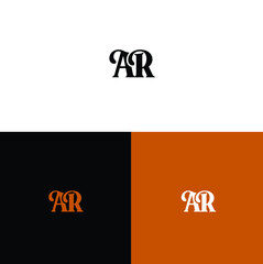 AR TYPOGRAPHY LOGO ICON VECTOR TEMPLATE