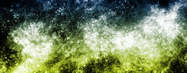 abstract space, colorful nebula, stars and sky