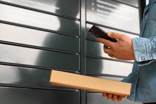 Client using automated self service post terminal machine