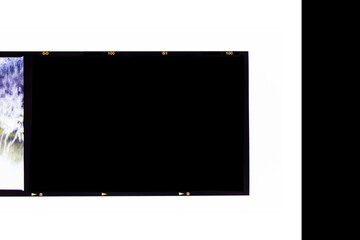 Medium format color film frame.With white space.120 film.