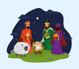 nativity manger card
