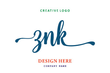 ZNK lettering logo is simple, easy to understand and authoritative