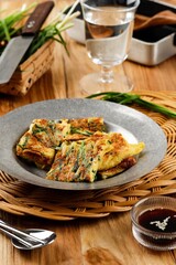 Haemul Pajeon or Haemul Jeon (Korean Seafood Scallion Pancake)