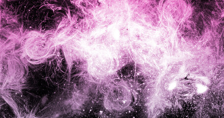 abstract space, colorful nebula, stars and sky