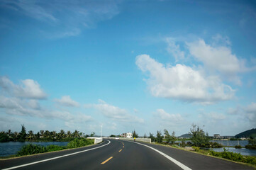 driving on a highway
