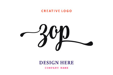 ZOP lettering logo is simple, easy to understand and authoritative