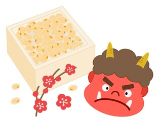 節分　豆まき　年中行事