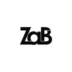 zab letter initial monogram logo design