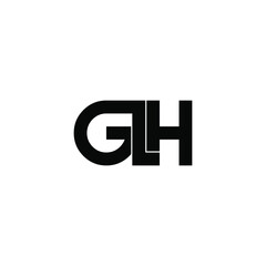 glh letter initial monogram logo design
