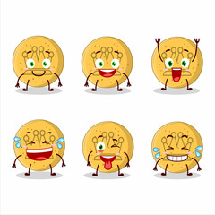 Cartoon character of dalgona candy king with smile expression