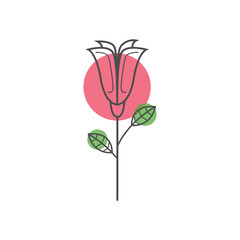 Red Flower Logo Design Vector