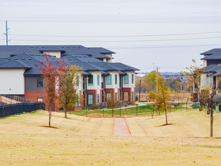 Overcast view of some residence building