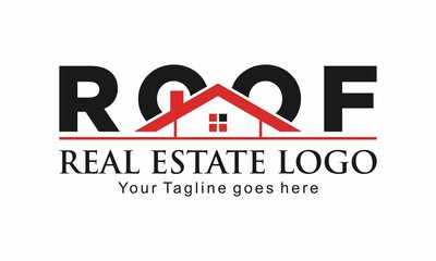 Roof house property vector logo