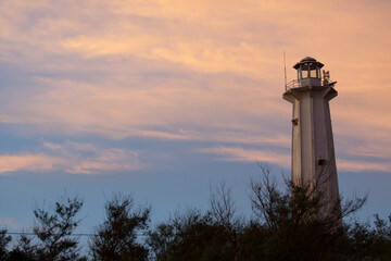 lighthouse at sunset