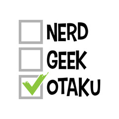 Vector Nerd Geek Otaku Checkbox Illustration