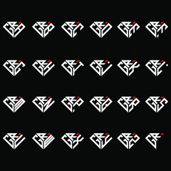 GRA to GRZ letter logo creative design in diamond shape
 - obrazy, fototapety, plakaty