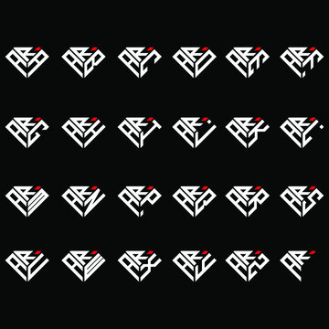 ARA to ARZ letter logo creative design in diamond shape
