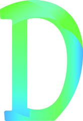 unique green letter D