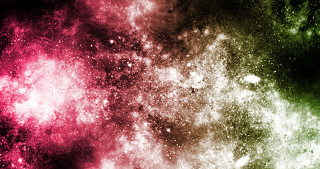 abstract space, colorful nebula, stars and sky