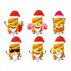Santa Claus emoticons with gummy candy orange cartoon character