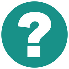 Question mark round icon. A vector representing an unknown or question mark.