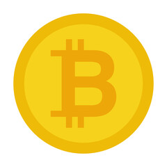 Bitcoin icon. A representative of virtual currency and crypto-assets. Vector.