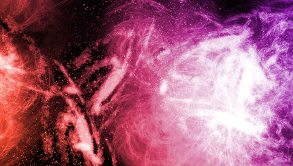 Plakat abstract space, colorful nebula, stars and sky