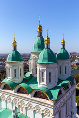 Assumption Cathedral and the bell tower of the Astrakhan Kremlin. Russia